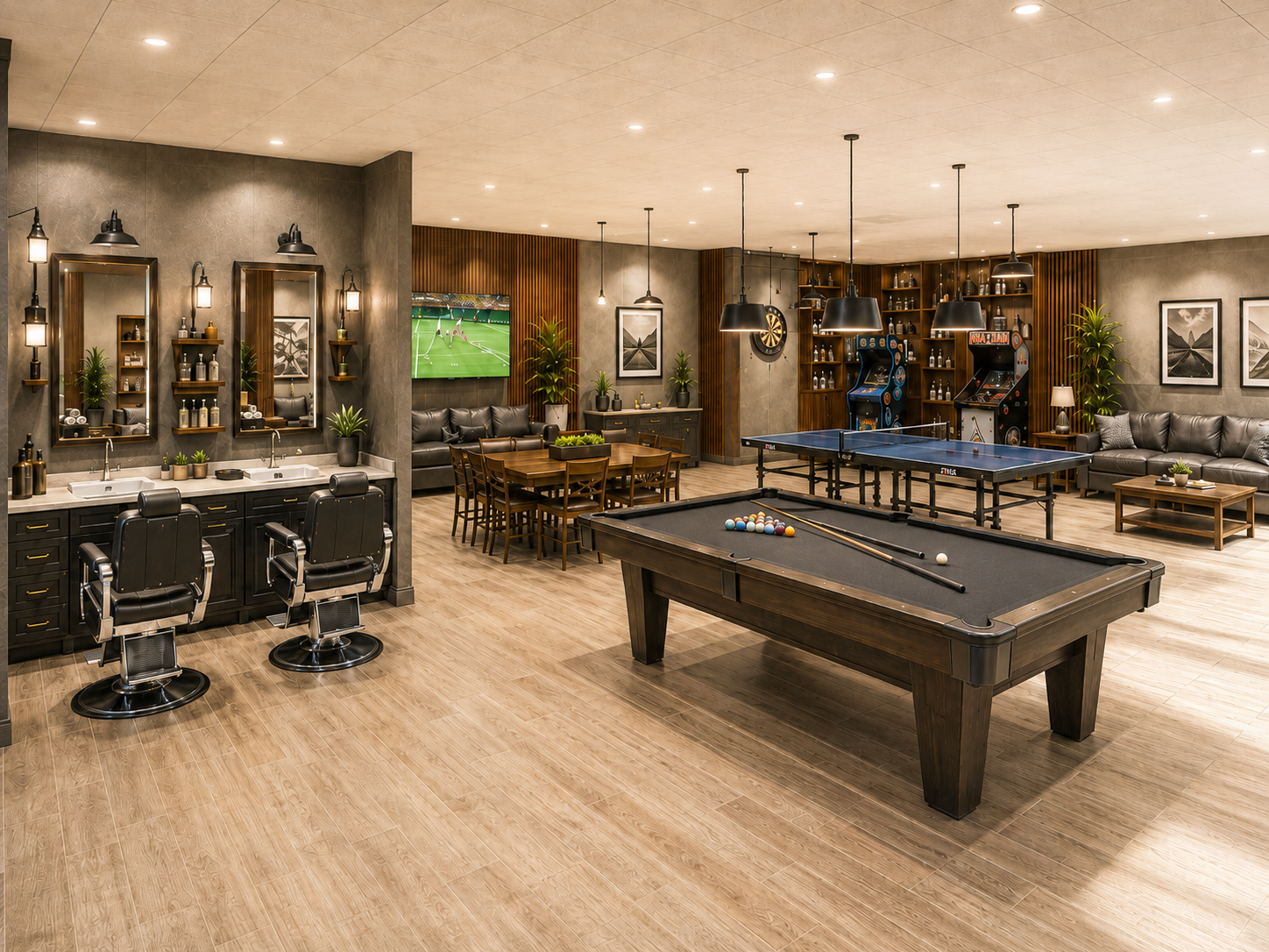 Proposed clubhouse and game room interior