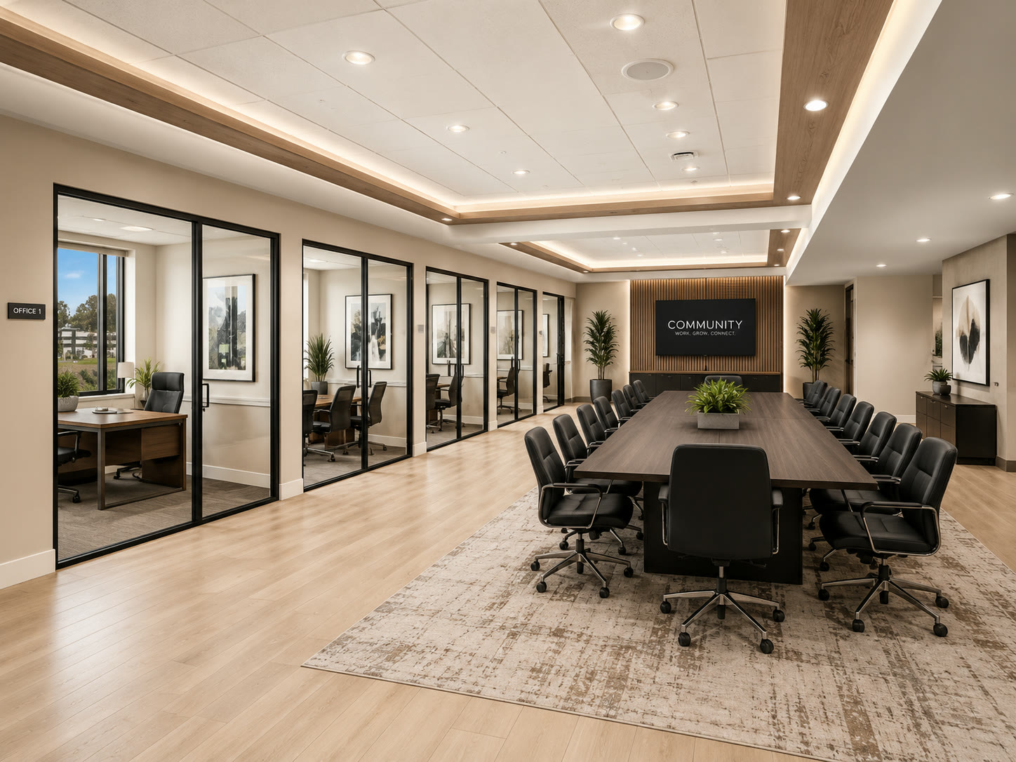Proposed conference room and offices